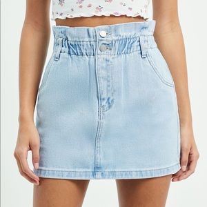 Pacsun jean skirt size small has back pockets and front pockets also belt loops